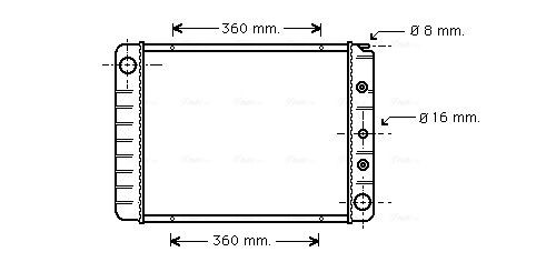 AVA COOLING SYSTEMS Engine radiator Article number: VO2039 cheaply