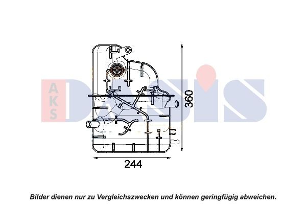 AKS DASIS Coolant expansion tank Article number: 443009N cheaply
