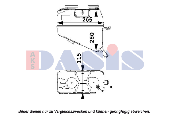 AKS DASIS Coolant expansion tank Article number: 043000N cheaply