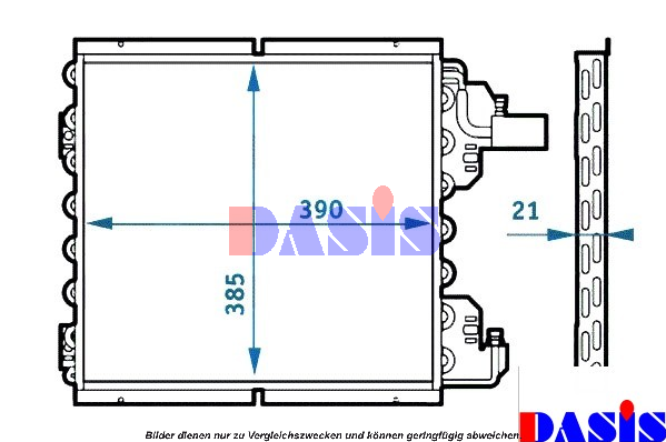 AKS DASIS Air conditioning condenser Article number: 182390N cheaply