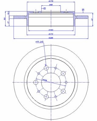 CAR Brake disc Article number: 142.665 cheaply
