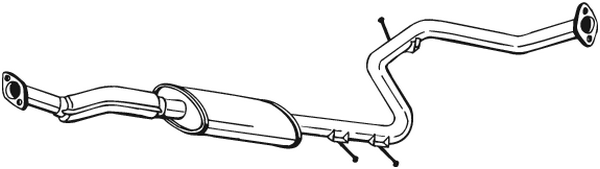 BOSAL Middle silencer Article number: 283-541 cheaply