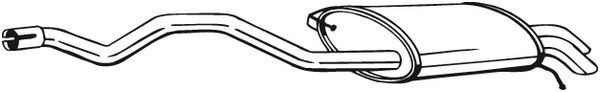 BOSAL Rear silencer Article number: 286-487 cheaply