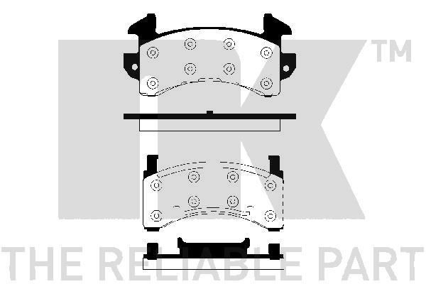 NK Brake pad set Article number: 229201 cheaply