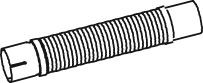 DINEX Corrugated Pipe, exhaust system Article number: 51290 cheaply