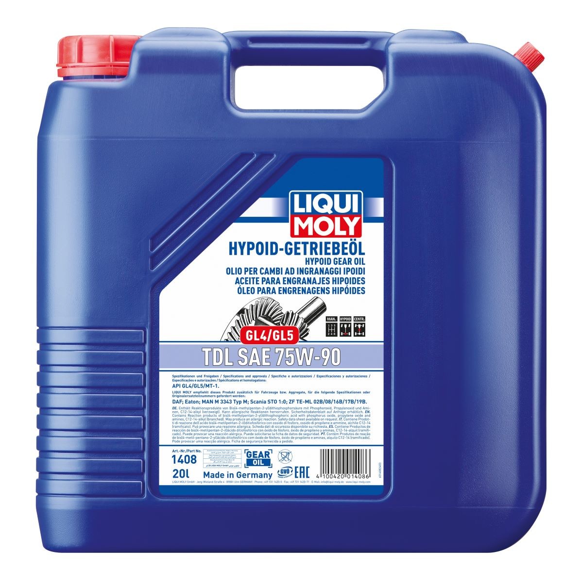 LIQUI MOLY Transmission fluid Hypoid-Getriebeöl, GL4/5 TDL Article number: 1408 cheaply