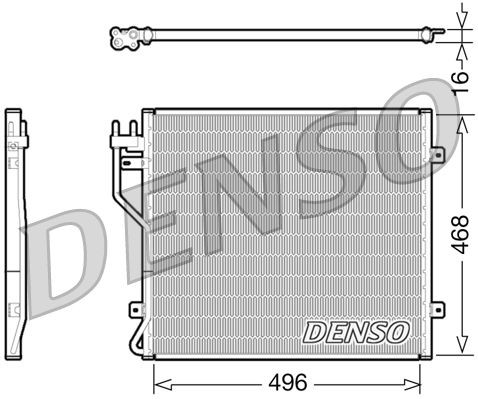 DENSO Кондензатор, климатизация артикулен номер: DCN06010 евтино