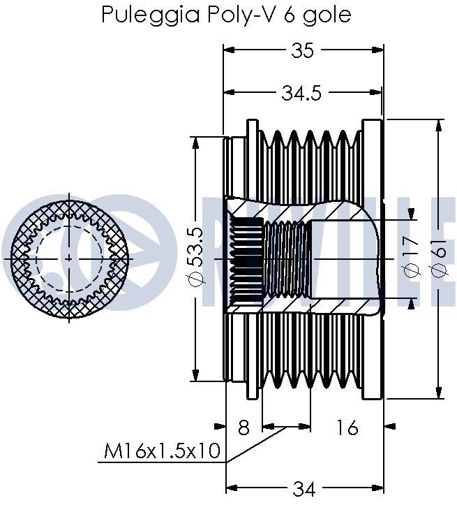 RUVILLE Tensioner Lever, v-ribbed belt Article number: 55620 cheaply