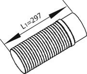 DINEX Corrugated Pipe, exhaust system Article number: 48213 cheaply