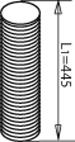 DINEX Corrugated Pipe, exhaust system Article number: 48210 cheaply