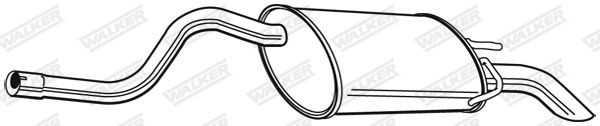 WALKER Rear silencer Article number: 22957 cheaply
