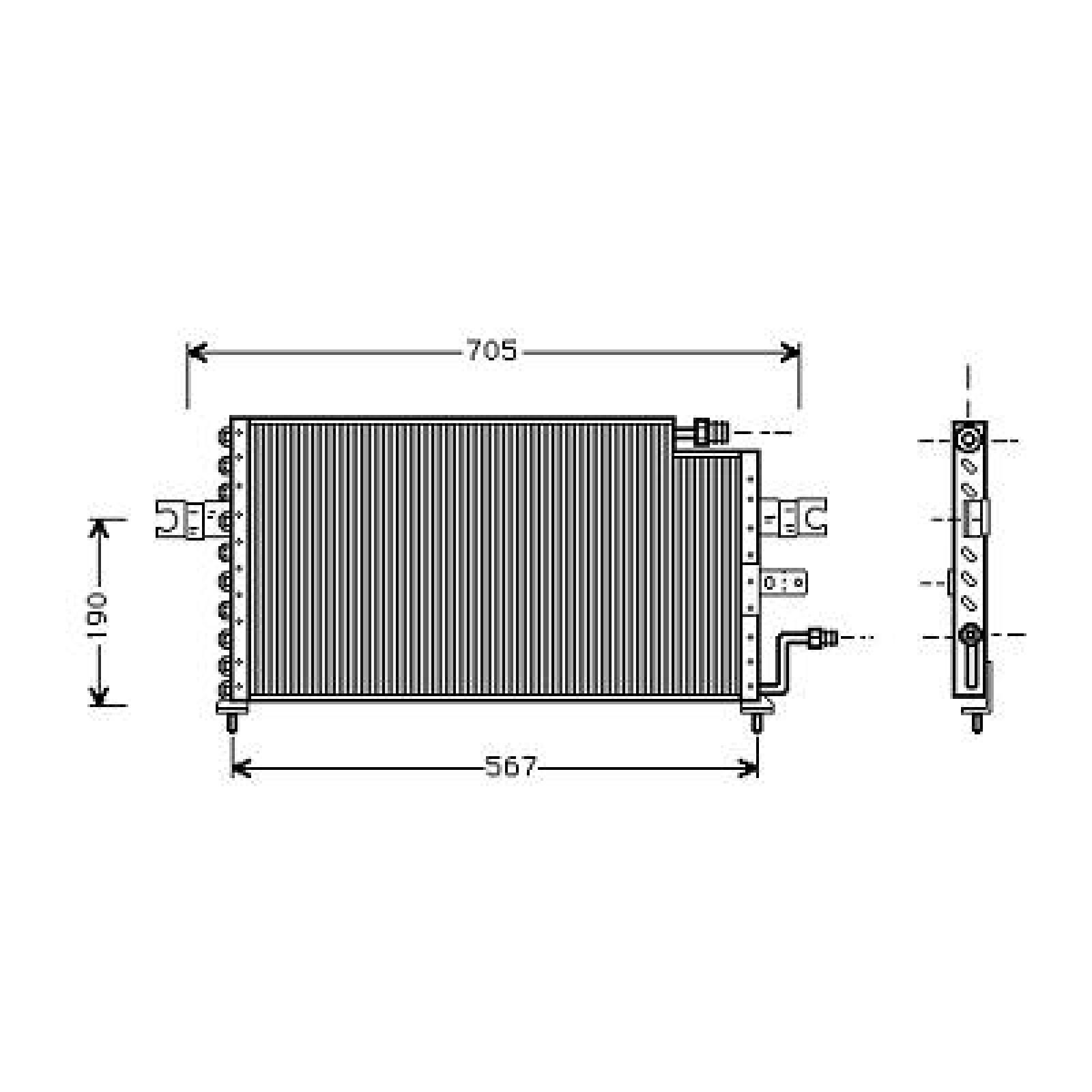 DIEDERICHS Air conditioning condenser Article number: 8683900 cheaply
