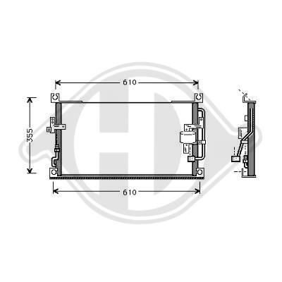 DIEDERICHS Air conditioning condenser Article number: 8588008 cheaply