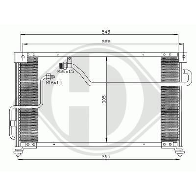 DIEDERICHS Air conditioning condenser Article number: 8562301 cheaply