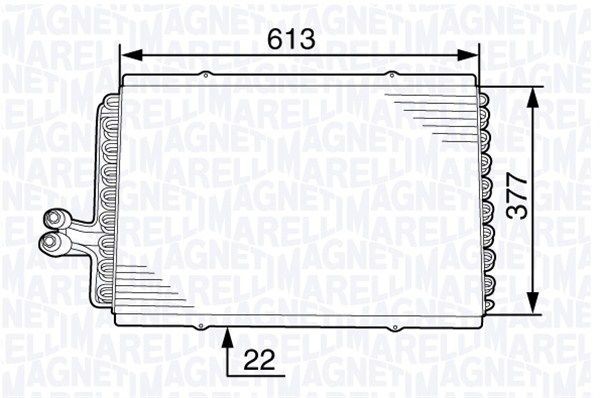 MAGNETI MARELLI Air conditioning condenser Article number: 350203708000 cheaply