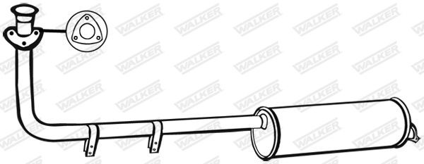 WALKER Middle silencer Article number: 08141 cheaply