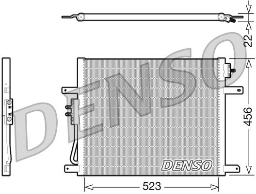 DENSO Air conditioning condenser Article number: DCN06008 cheaply