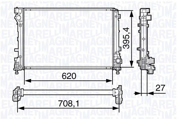 MAGNETI MARELLI Radiaator, mootorijahutus Artikli number: 350213131700 soodsalt