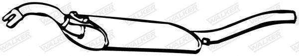 WALKER Rear silencer Article number: 08367 cheaply