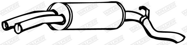 WALKER Rear silencer Article number: 15022 cheaply