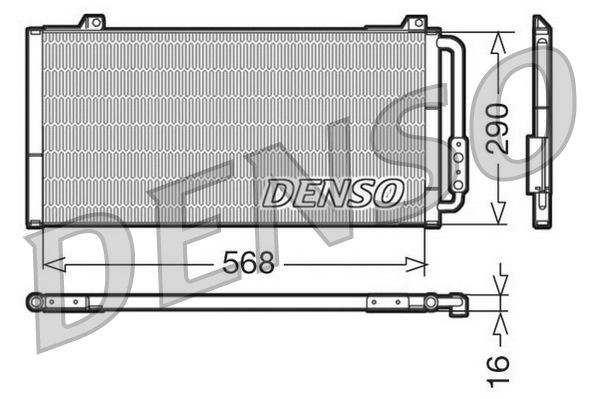 DENSO Air conditioning condenser Article number: DCN24001 cheaply