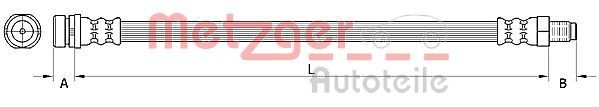 METZGER Brake hose Article number: 4110802 cheaply