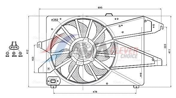 AVA COOLING SYSTEMS El-motor, kabineblæser Varenummer: CN7512 billige
