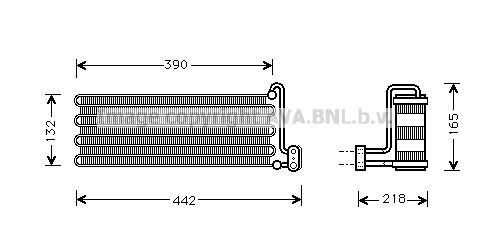 AVA COOLING SYSTEMS Air conditioning evaporator Article number: OLV032 cheaply