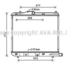 AVA COOLING SYSTEMS Engine radiator Article number: OL2590 cheaply