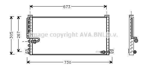 AVA COOLING SYSTEMS Air conditioning condenser Article number: TO5216 cheaply
