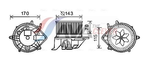 AVA COOLING SYSTEMS El-motor, kabineblæser Varenummer: AL7503 billige