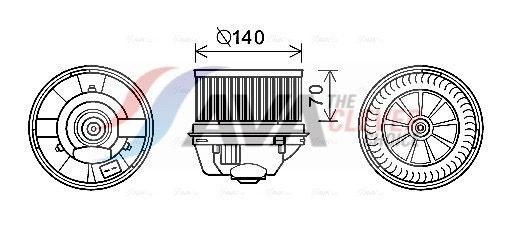 AVA COOLING SYSTEMS El-motor, kabineblæser Varenummer: CN7514 billige