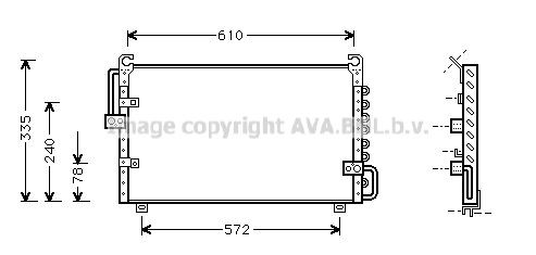 AVA COOLING SYSTEMS Air conditioning condenser Article number: TO5196 cheaply