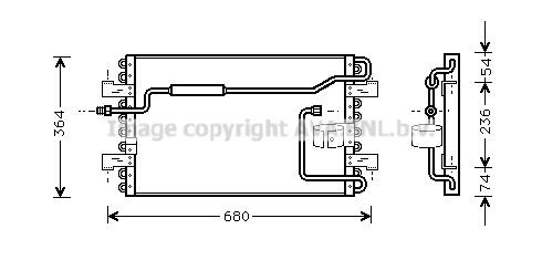 AVA COOLING SYSTEMS Air conditioning condenser Article number: TO5272 cheaply