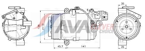 AVA COOLING SYSTEMS Radiaator, mootorijahutus Artikli number: AU2015 soodsalt