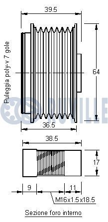 RUVILLE Tensioner Lever, v-ribbed belt Article number: 55190 cheaply