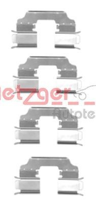 METZGER 109-1770 Σετ βοηθ. εξαρτημάτων, τακάκια φρένων KANGOO 1.5 dCi 75 PS Πετρέλαιο