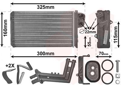 VAN WEZEL Scambiatore calore per riscaldamento abitacolo Numero articolo: 43006227 poco costoso