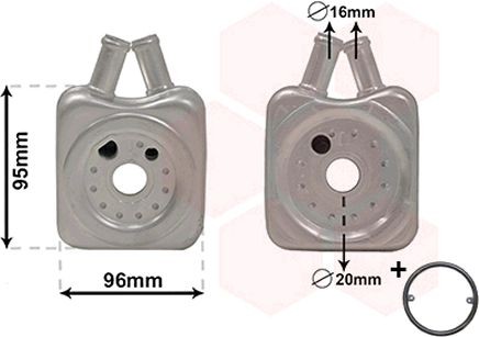 VAN WEZEL Oliekøler, motorolie Varenummer: 58003147 billige