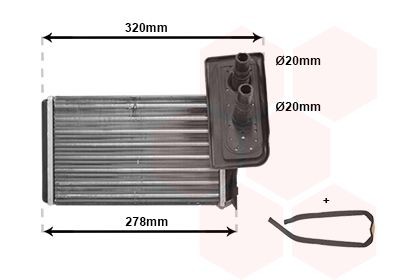 VAN WEZEL Heater matrix Article number: 43006099 cheaply