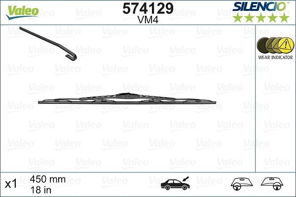 VALEO Wiper blade Article number: 574129 cheaply