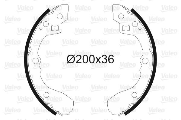VALEO Brake Shoe Set Article number: 562754 cheaply