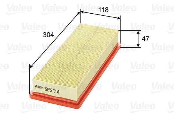 VALEO Air filter Article number: 585351 cheaply