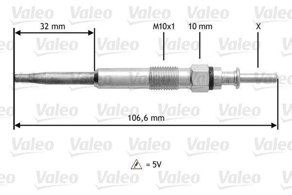 VALEO Glow plug Article number: 345134 cheaply
