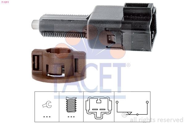 FACET Brake Light Switch Article number: 7.1211 cheaply
