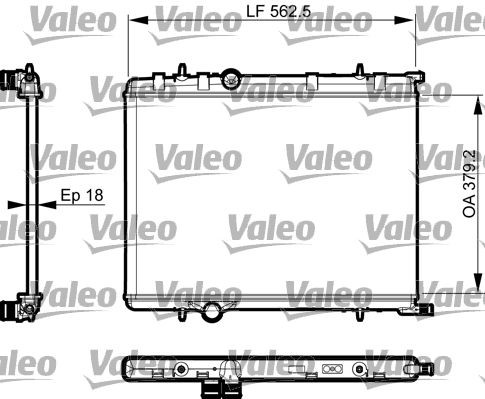 VALEO Engine radiator Article number: 735496 cheaply
