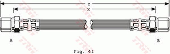 TRW Brake hose Article number: PHA278 cheaply