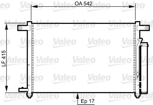 VALEO Air conditioning condenser Article number: 814344 cheaply
