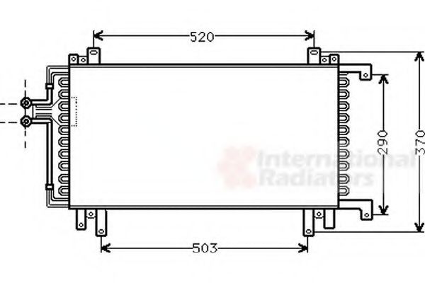 VAN WEZEL Air conditioning condenser Article number: 43005184 cheaply