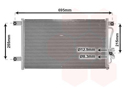 VAN WEZEL Air conditioning condenser Article number: 32005206 cheaply
